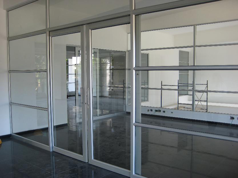 Doors with tempered glass